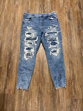 American Eagle Distressed Jeggings -Women Size 18 R(36x28) -Curvy, Hi Rise Waist